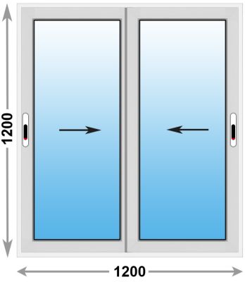 Алюминиевое окно Provedal 2-ух полозное 1200х1200 (ширина Х высота)  (1200Х1200)