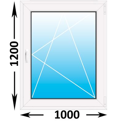 Пластиковое окно Melke одностворчатое 1000x1200 (ширина Х высота)  (1000Х1200)