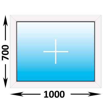 Пластиковое окно Melke глухое 1000x700 (ширина Х высота)  (1000Х700)
