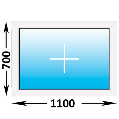 Пластиковое окно Melke глухое 1100x700 (ширина Х высота)  (1100Х700)