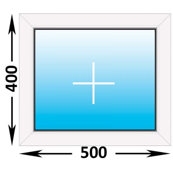 Пластиковое окно Melke глухое 500x400 (ширина Х высота)  (500Х400)