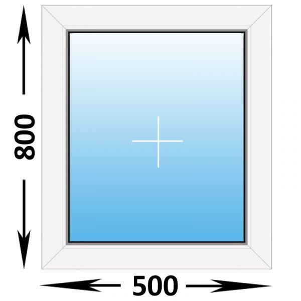Пластиковое окно Melke глухое 500x800 (ширина Х высота)  (500Х800)