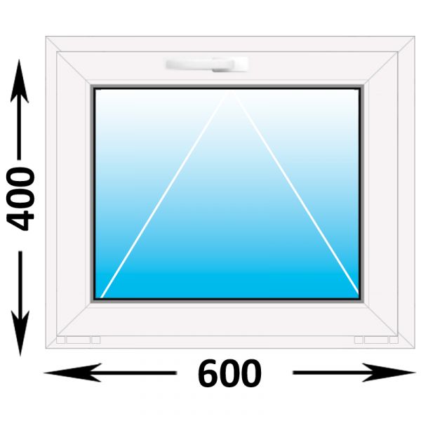Пластиковое окно Melke фрамуга 600x400 (ширина Х высота)  (600Х400)