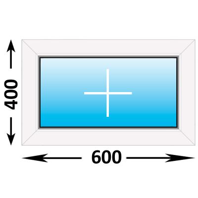 Пластиковое окно Melke глухое 600x400 (ширина Х высота)  (600Х400)