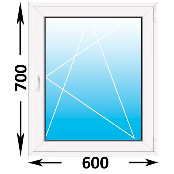 Пластиковое окно Melke одностворчатое 600x700 (ширина Х высота)  (600Х700)