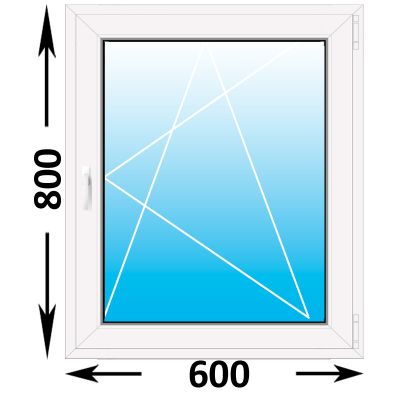 Пластиковое окно Melke одностворчатое 600x800 (ширина Х высота)  (600Х800)