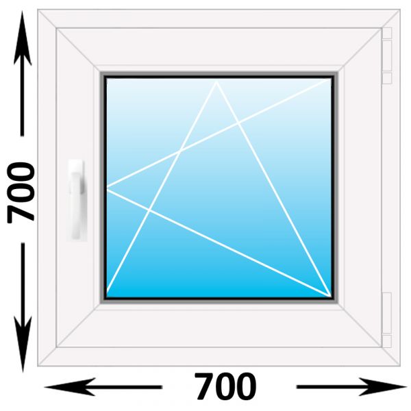 Пластиковое окно Melke одностворчатое 700x700 (ширина Х высота)  (700Х700)