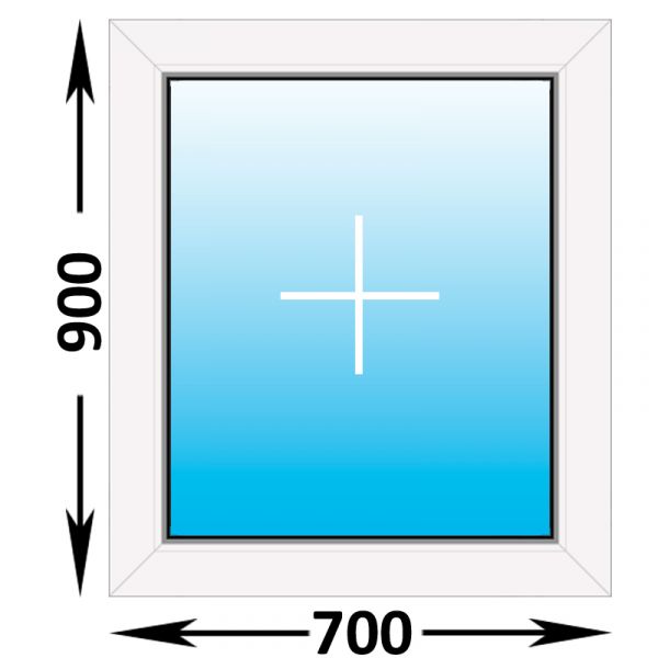 Пластиковое окно Melke глухое 700x900 (ширина Х высота)  (700Х900)