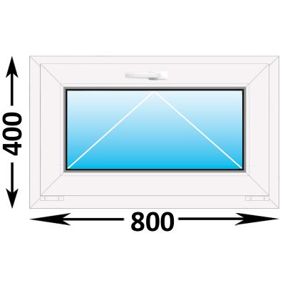 Пластиковое окно Melke фрамуга 800x400 (ширина Х высота)  (800Х400)
