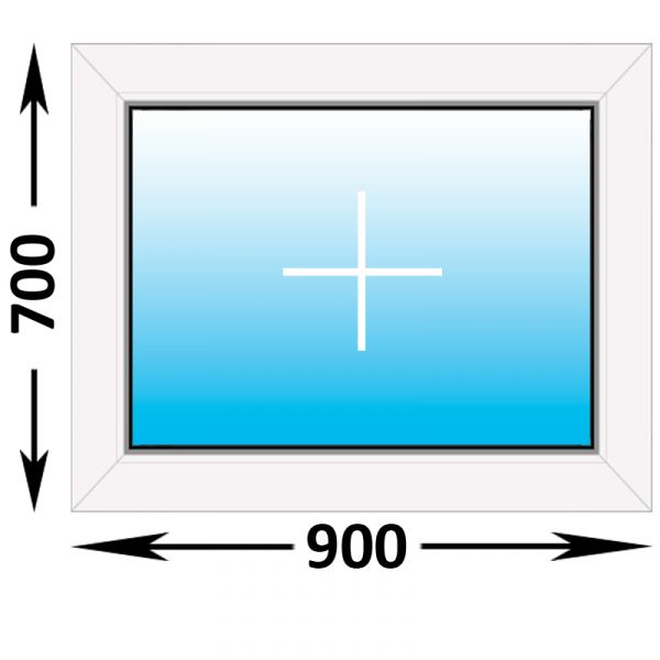 Пластиковое окно Melke глухое 900x700 (ширина Х высота)  (900Х700)
