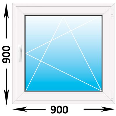Пластиковое окно Melke одностворчатое 900x900 (ширина Х высота)  (900Х900)