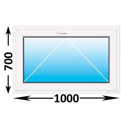 Готовое пластиковое окно Novotex фрамуга 1000x700 (ширина Х высота)  (1000Х700)