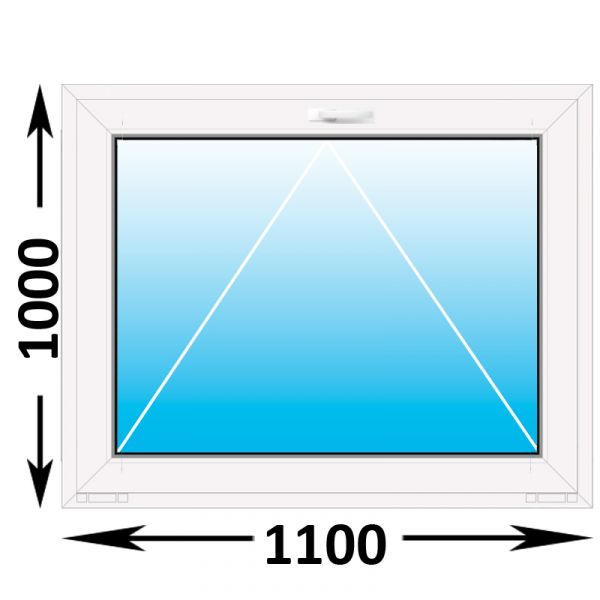 Готовое пластиковое окно Novotex фрамуга 1100x1000 (ширина Х высота)  (1100Х1000)
