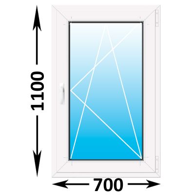 Готовое пластиковое окно Novotex одностворчатое 700x1100 (ширина Х высота)  (700Х1100)