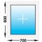 Готовое пластиковое окно Novotex глухое 700x800