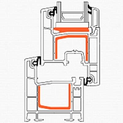 Готовая пластиковая балконная дверь Novotex 700x2200 Правая