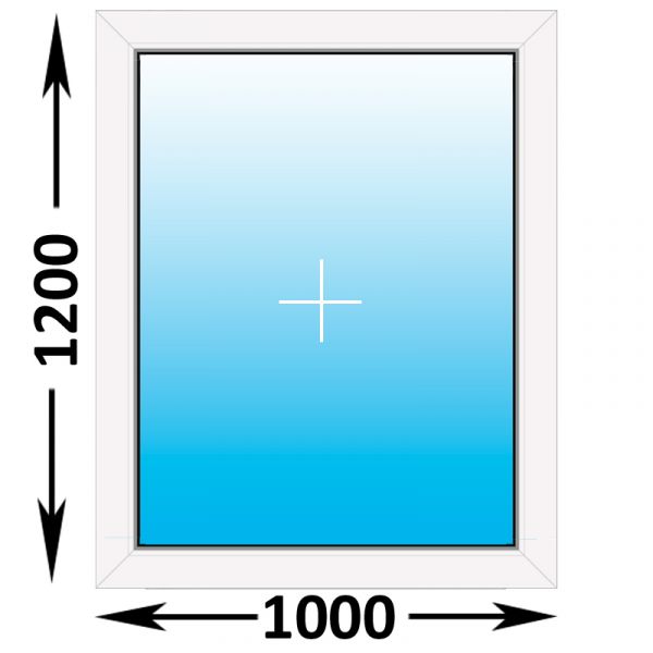 Пластиковое окно Rehau Blitz глухое 1000x1200 (ширина Х высота)  (1000Х1200)