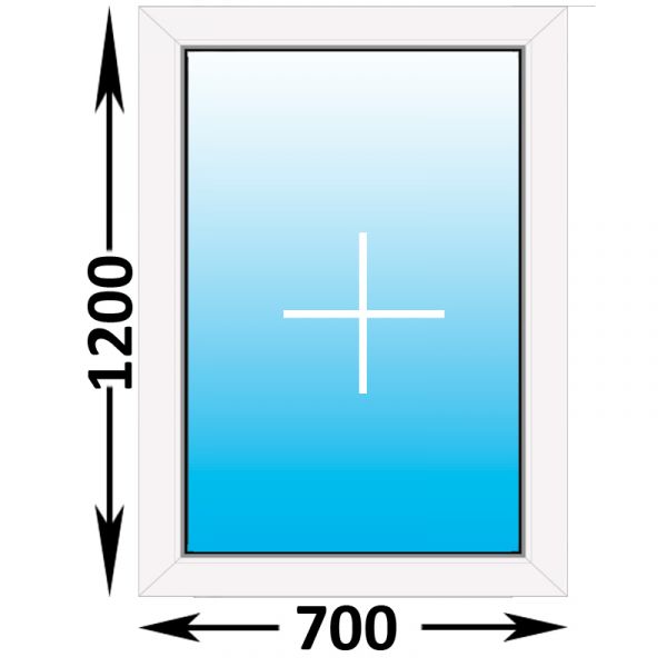 Пластиковое окно Rehau Blitz глухое 700x1200 (ширина Х высота)  (700Х1200)