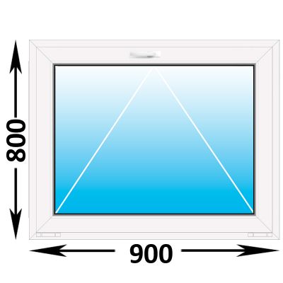 Пластиковое окно для остекления Rehau Blitz фрамуга 900x800 (ширина Х высота)  (900Х800)