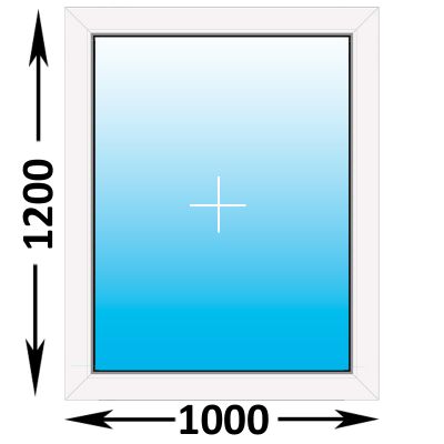 Пластиковое окно Veka WHS глухое 1000x1200 (ширина Х высота)  (1000Х1200)