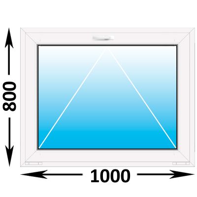 Пластиковое окно Veka WHS фрамуга 1000x800 (ширина Х высота)  (1000Х800)