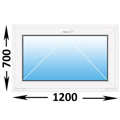 Пластиковое окно Veka WHS 72 фрамуга 1200x700