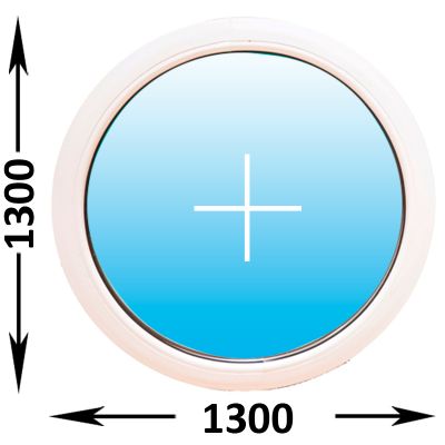Пластиковое окно Veka WHS круглое 1300x1300 (ширина Х высота)  (1300Х1300)