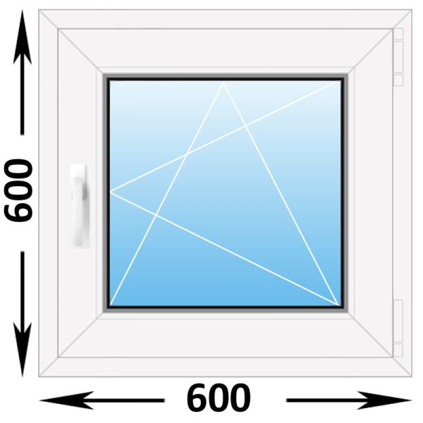 Пластиковое окно Veka WHS 60 одностворчатое 600x600