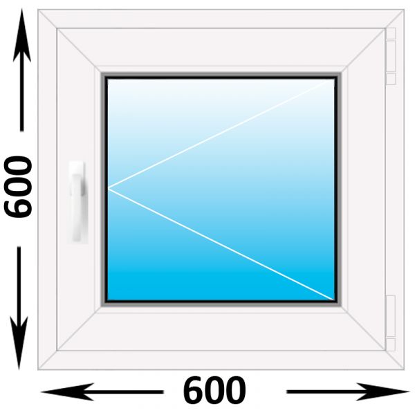 Пластиковое окно Veka WHS одностворчатое 600x600 (ширина Х высота)  (600Х600)