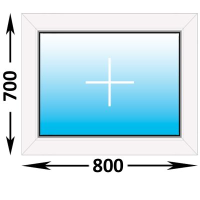 Пластиковое окно Veka WHS глухое 800x700 (ширина Х высота)  (800Х700)